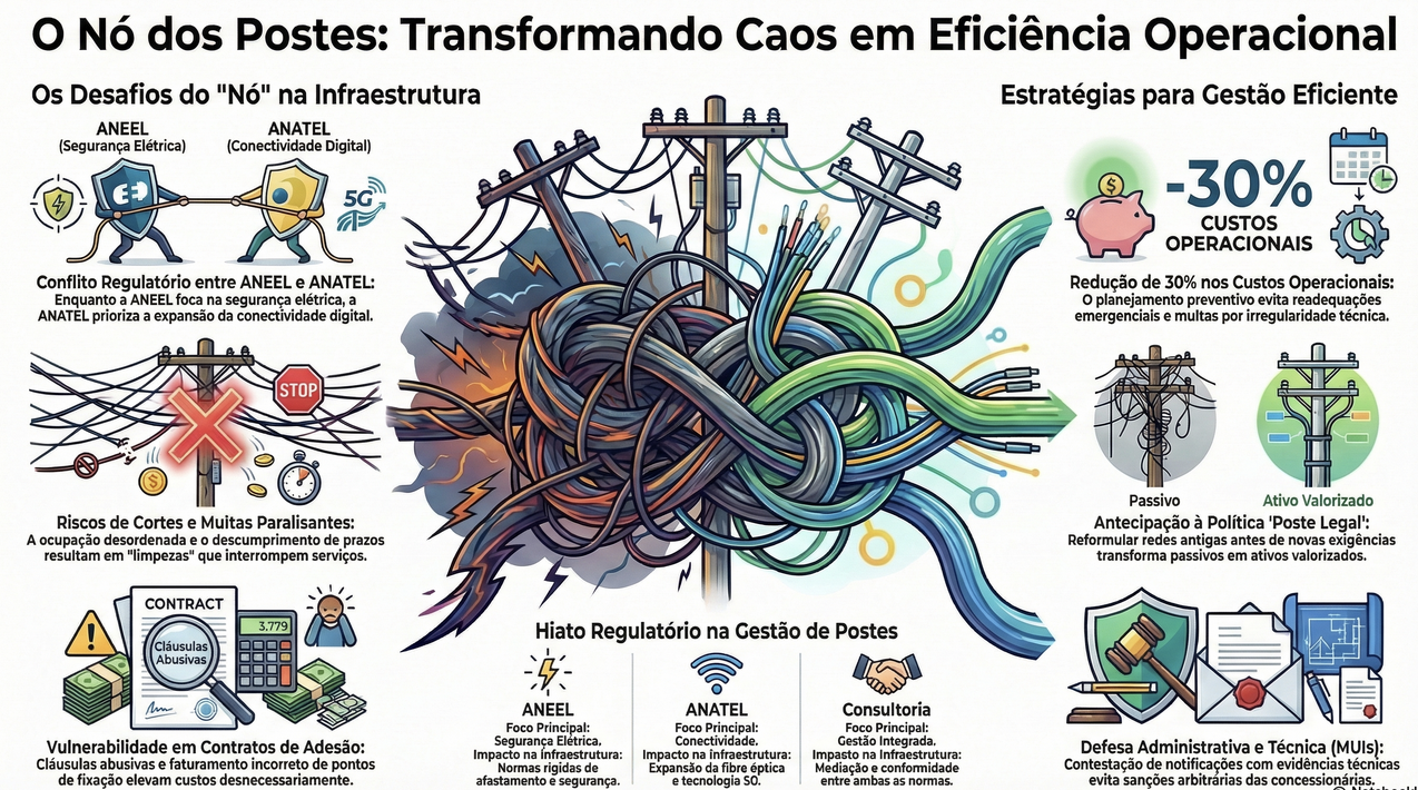 No momento, você está visualizando O Nó do Poste: Desafios e Estratégias na Gestão de Infraestrutura de Telecomunicações